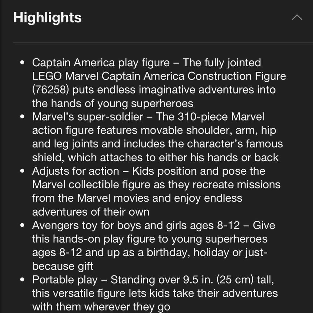 LEGO Captain America Construction Figure Buildable Marvel Action Figure NWT - Picture 6 of 9
